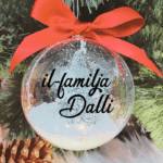 Il-Familja Personalised with Name - 10cm Acrylic Bauble