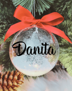 Personalised with Font Name Danita - 10cm Acrylic Bauble