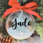 Personalised with Font Name Jade - 10cm Acrylic Bauble