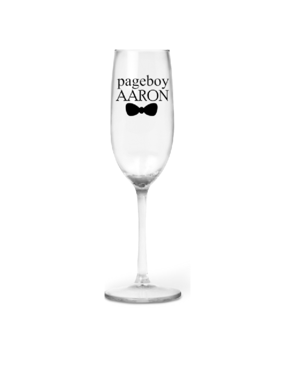 Aaron's Personalised Champagne Flute