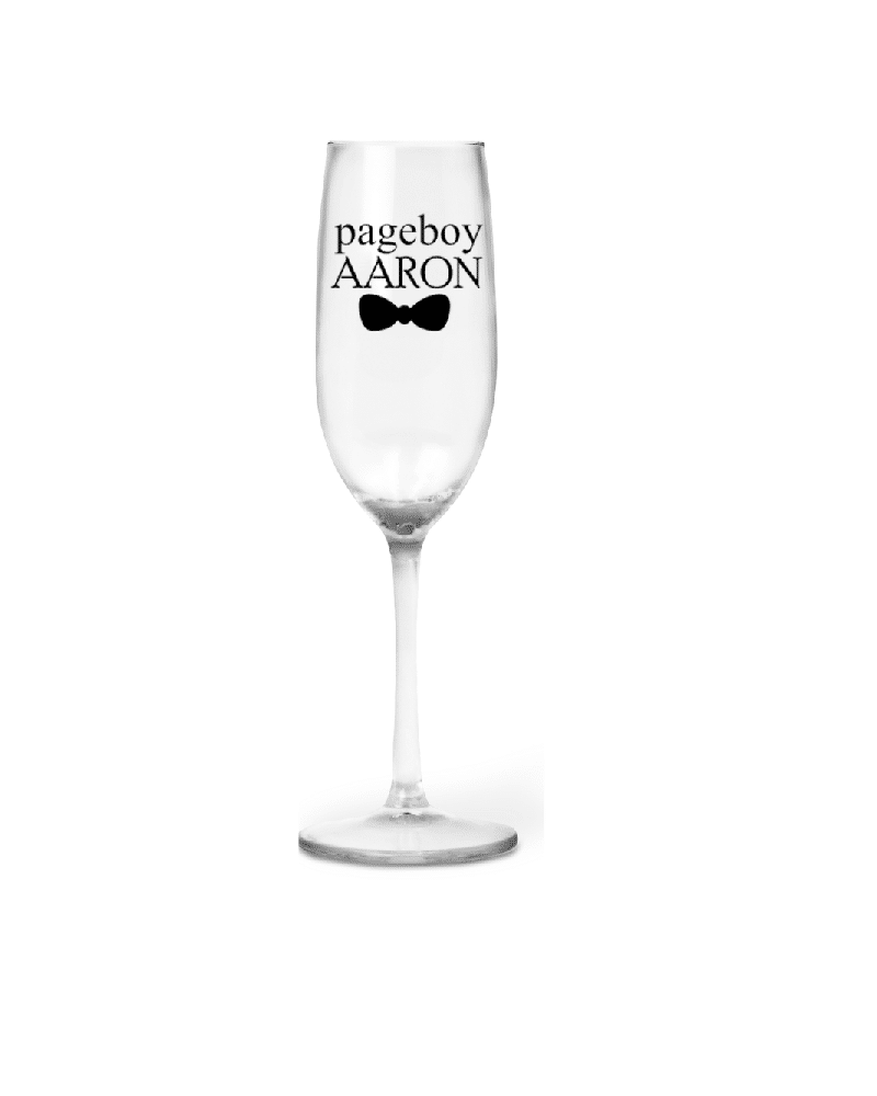 Aaron's Personalised Champagne Flute