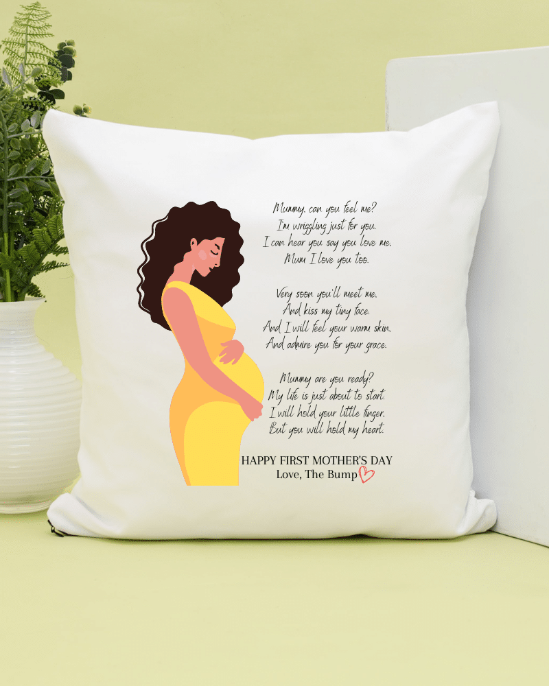 CUSHIONYELLOW.png Baby Bump Yellow - Cushion - Image 1