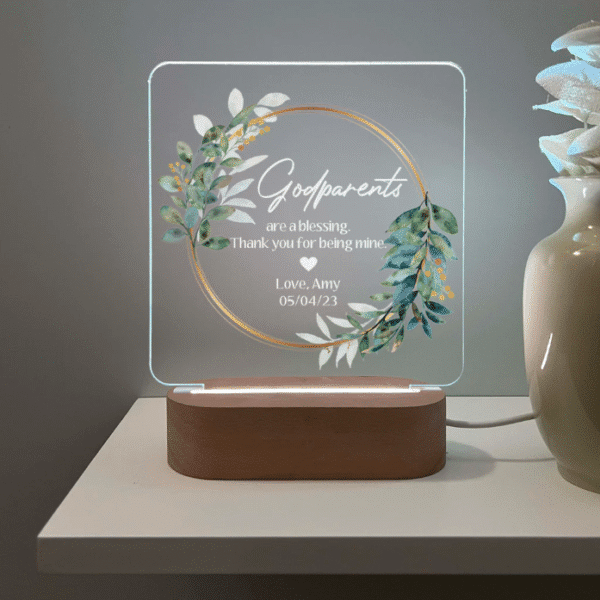 Godparents - Personalised Lamp