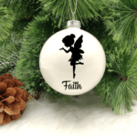 Character Fairy Personalised with Name - 8cm Glass Bauble