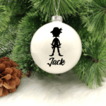Character Pirate Personalised with Name - 8cm Glass Bauble