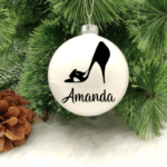 Character Shoe Personalised with Name - 8cm Glass Bauble