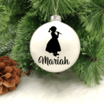 Character Singer Personalised with Name - 8cm Glass Bauble