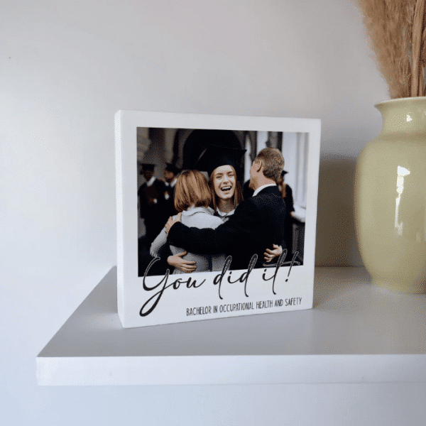 Graduation Personalised Photo Square Block