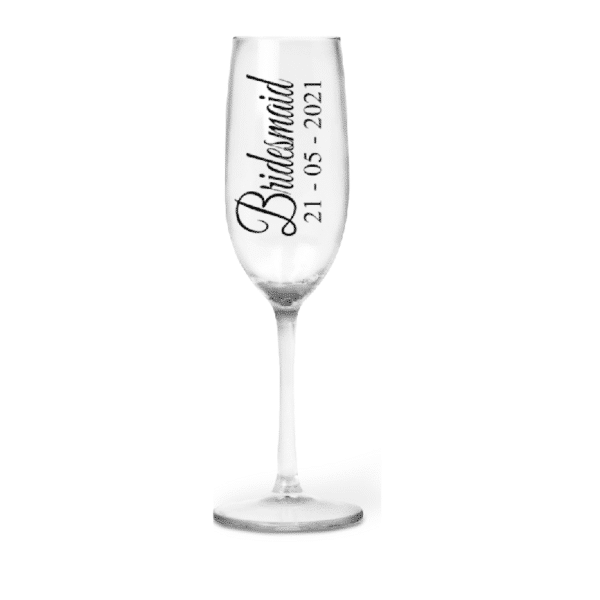 Role & Date Personalised Champagne Flute