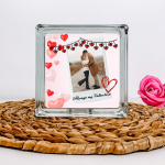 Always My Valentine - Personalised with Photo Glass Block