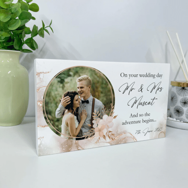 Wedding - Personalised Wooden Block
