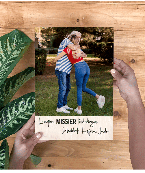 L-Aqwa Missier Wooden Plaque With Photo