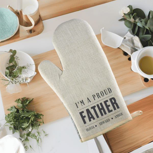 Proud Father -  Personalised Oven Mitt