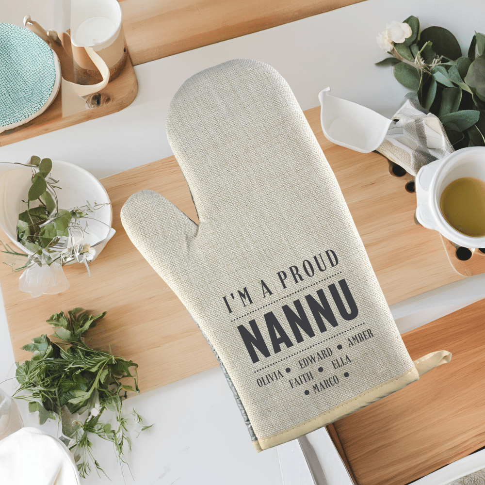 167.png Proud Nannu - Personalised Oven Mitt - Image 1