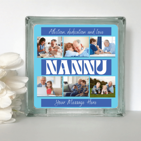 Affection Nannu - Personalised Glass Block