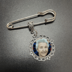 Personalised Bouquet Photo Charm Brooch - 1 Charm
