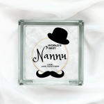 World's Best Nannu - Personalised Glass Block