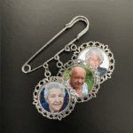 Personalised Bouquet Photo Charm Brooch - 3 Charms