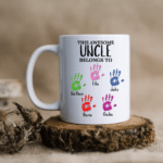 This Uncle Belongs To... - Personalised Hand Print Mug