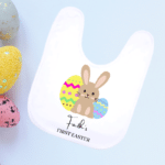 Pink Easter Bunny - Personalised Bib