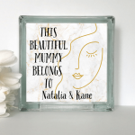 Beautiful Mummy - Personalised Glass Block