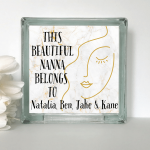 Beautiful Nanna - Personalised Glass Block