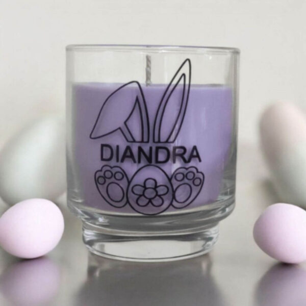 Bunny Candle Personalised With Name – 225ml