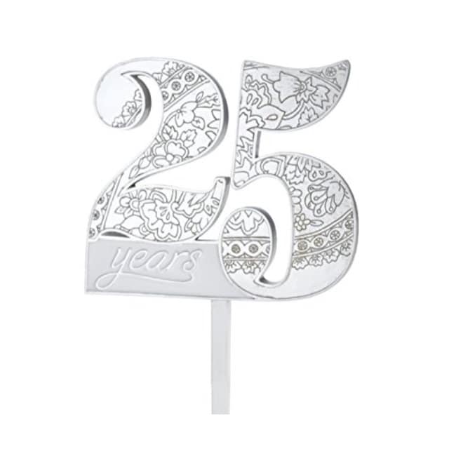25ba2c19-a539-4cbd-bb74-99306ffa6048_1-21de43775e91c1139f49c550565cc125.jpeg 25th Anniversary Cake Topper - Image 1