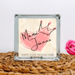 Crowned Mama - Personalised Glass Block
