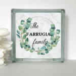 The ... Family - Personalised Glass Block