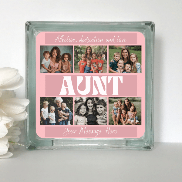 Affection Aunt - Personalised Glass Block