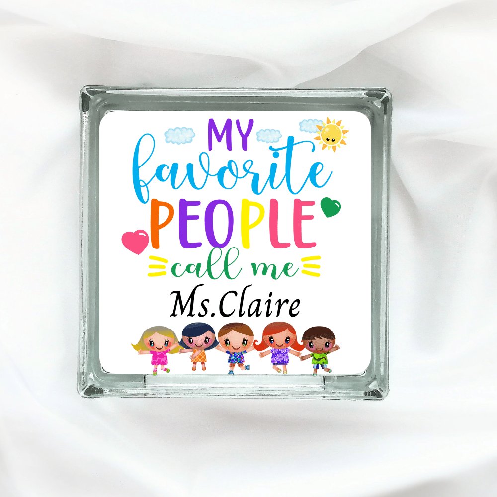 GB-MYFAVEPEOPLE.png My Favourite People.. - Personalised Glass Block - Image 1