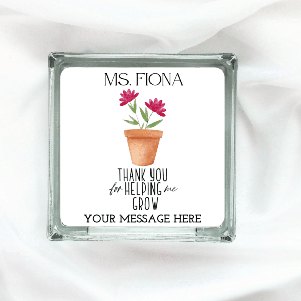Thank You For Helping... - Personalised Glass Block