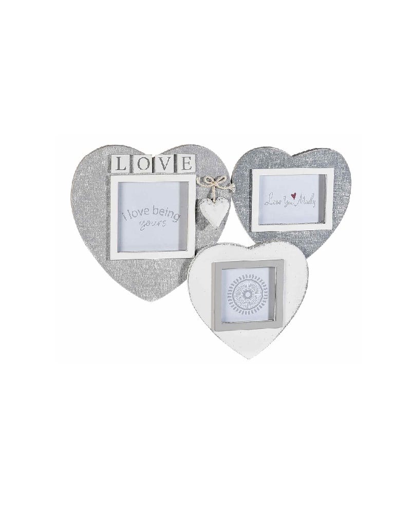 Hearts-photo-frame-wholesale_514438.jpg 3 Heart Wooden Photo Frame - Image 1