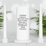 Personalised Maltese Unity Candle Set - White Candles - Image 2