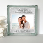 Happy 25th Anniversary - Personalised Photo Glass Block