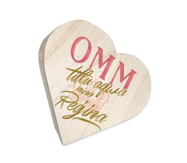 Omm ... Reġina - Wooden Heart Box