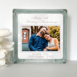 Happy 30th Anniversary - Personalised Photo Glass Block