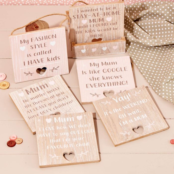 8mb217.jpg Mum Cut Out Heart Plaques - Image 1