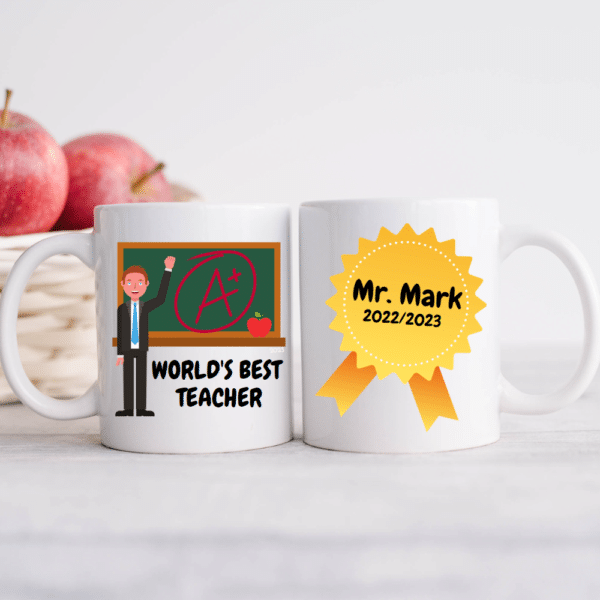 World's Best Teacher - Mr... Personalised Mug