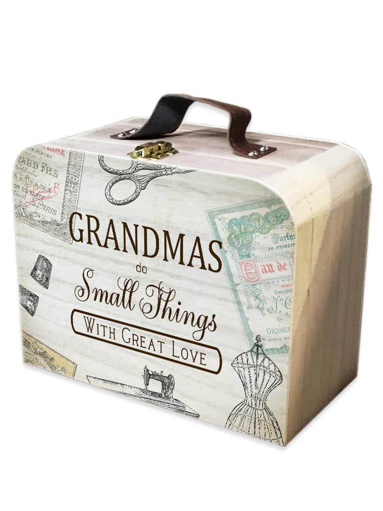 Grandmas Do Small Things… - Wooden Suitcase Box