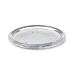 Round Clear Glass Plate Candle Pillar Holder