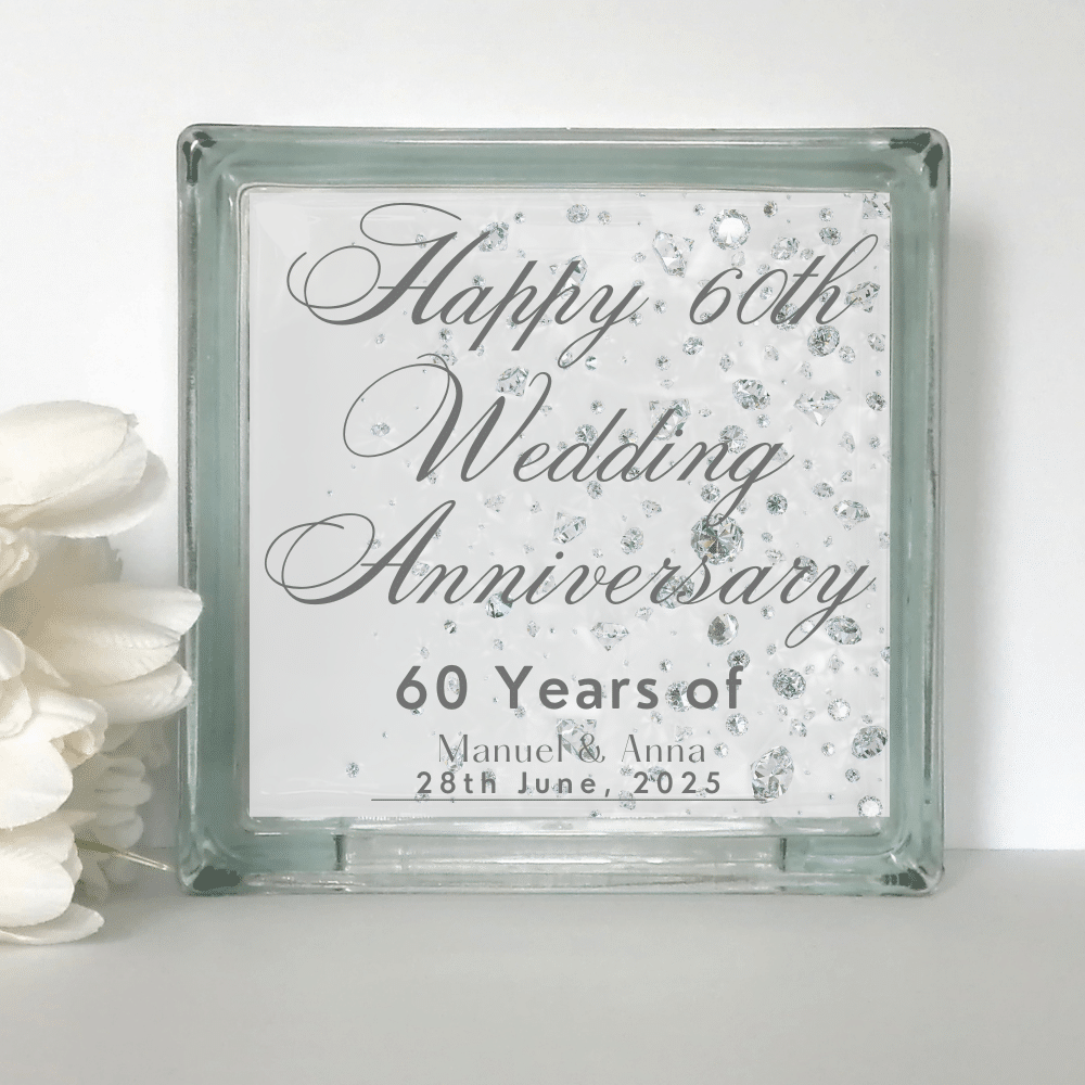 NEW-GLASS-BLOCK-DeSIGNS-.png Happy 60th Anniversary - Personalised Glass Block - Image 1