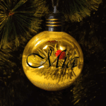 Personalised with Font Name Mia - 8cm Light Up Bauble