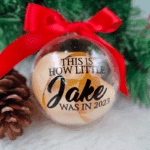 This is how little... Personalised Height Memory Acrylic  Bauble