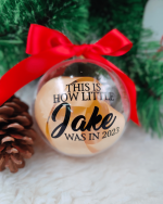 This is how little... Personalised Height Memory Acrylic  Bauble