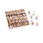Adhesive Wooden Rabbits