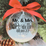 Spouses Personalised with Name and Date - 10cm Acrylic Bauble