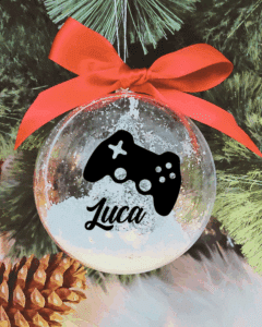 Personalised with Name Gamer - 10cm Acrylic Bauble