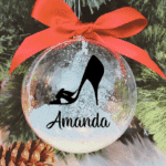 Personalised with Name Shoe - 10cm Acrylic Bauble